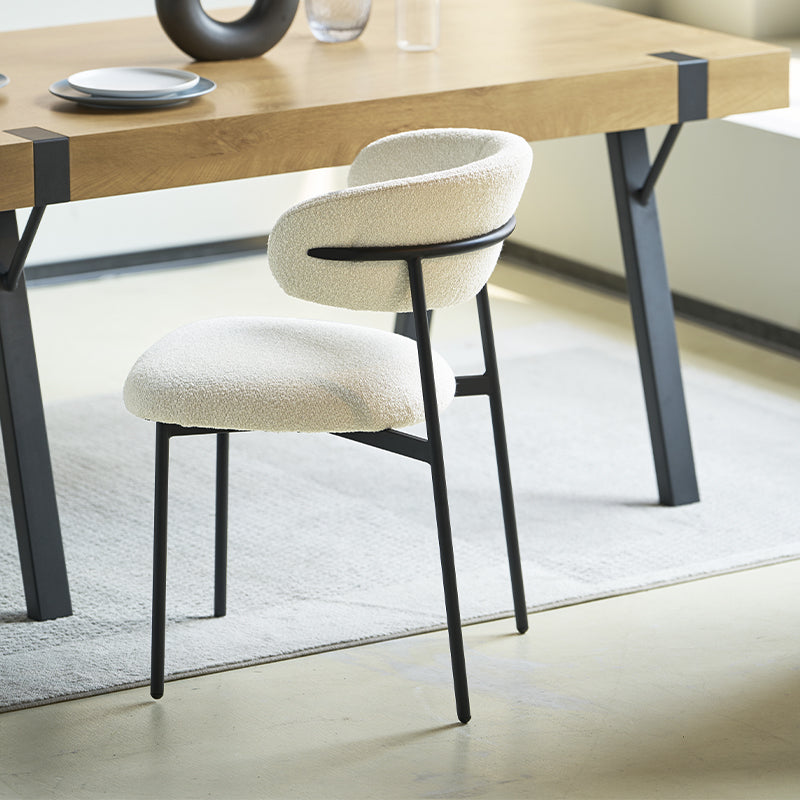 Zahra Eetkamerstoel [Set van 2] [Boucle Stof] [⌀ 1,9 cm]