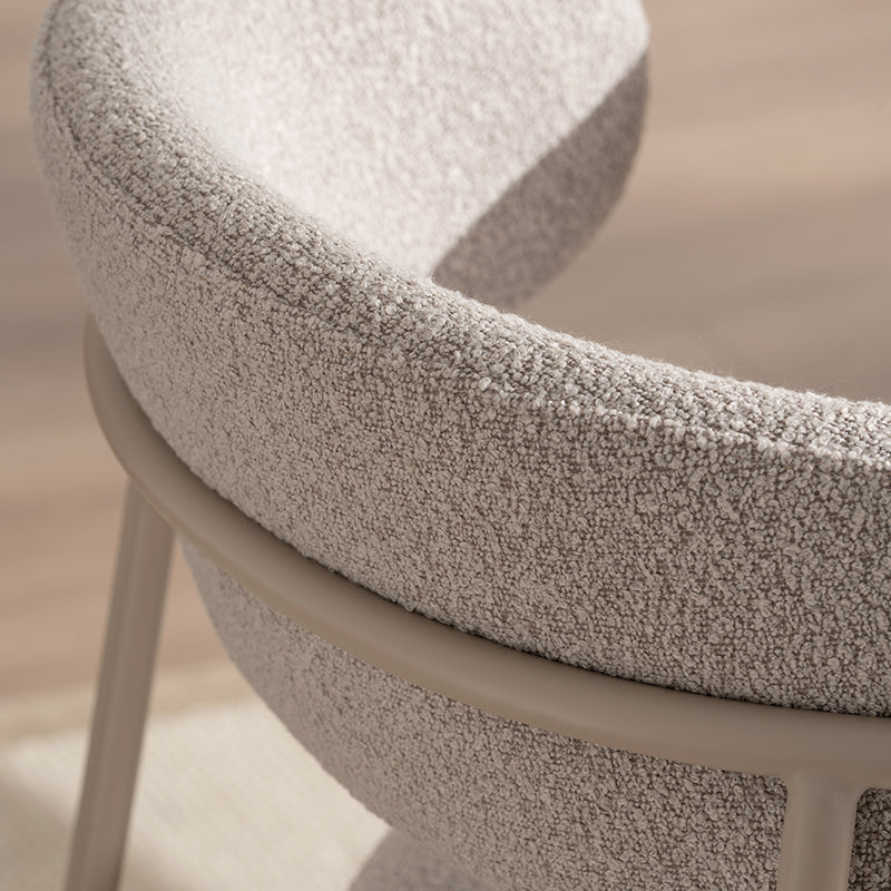 Ronde eettafel Elowen en 4 eetkamerstoelen Zahra [Eetset]