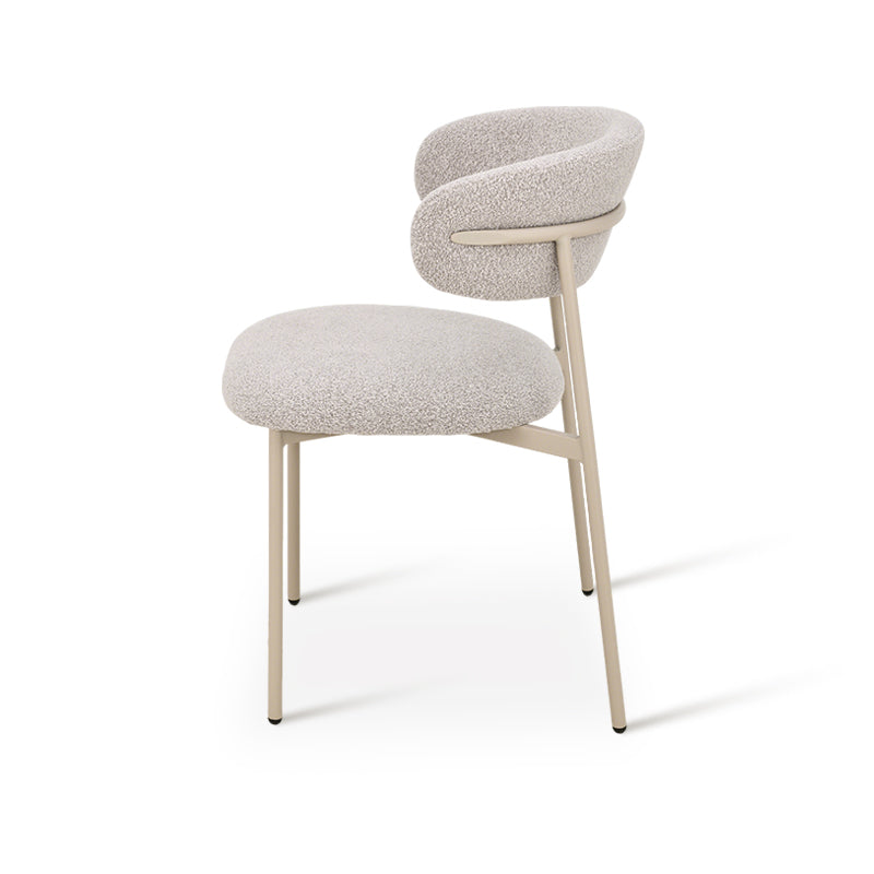 Ronde eettafel Elowen en 4 eetkamerstoelen Zahra [Eetset]