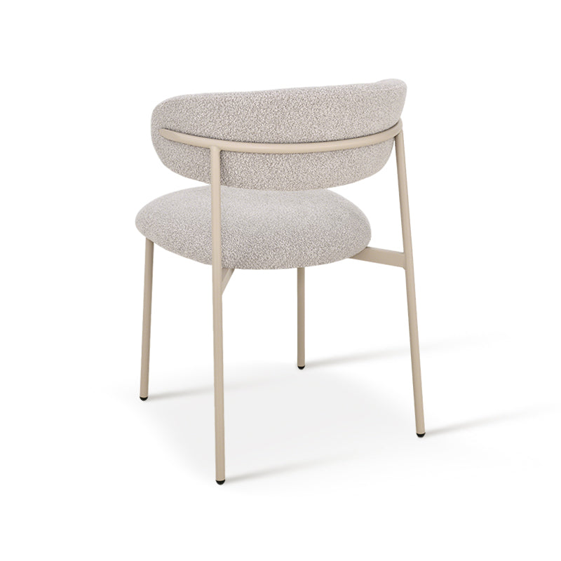 Ronde eettafel Elowen en 4 eetkamerstoelen Zahra [Eetset]