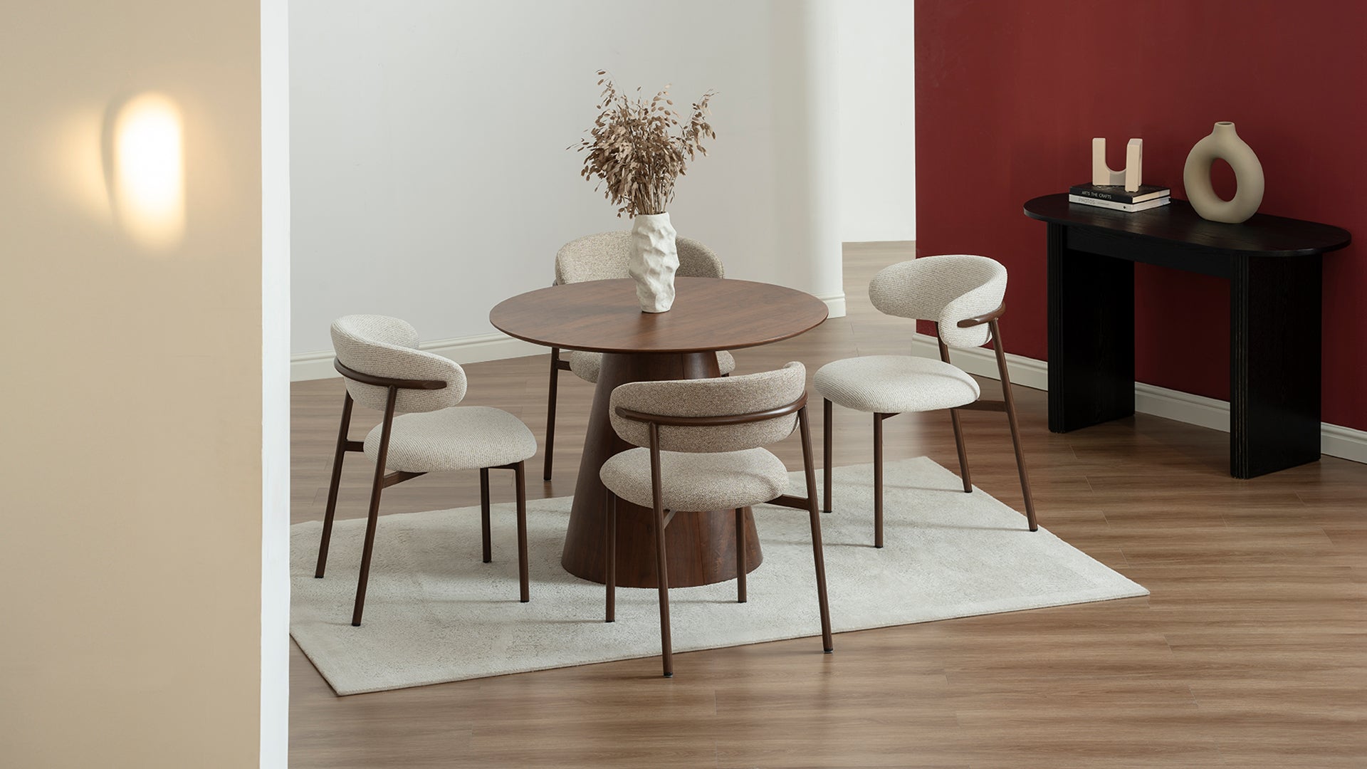 Zahra Eetkamerstoel [Set van 2] [Boucle Stof] [⌀ 1,9 cm]