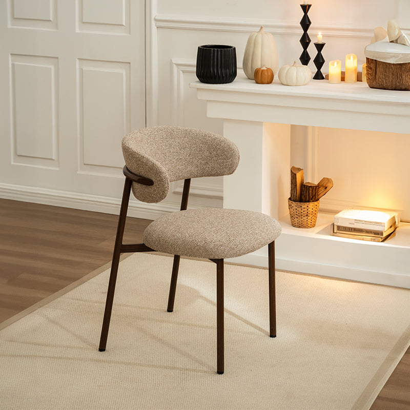 Zahra Eetkamerstoel [Set van 2] [Boucle Stof] [⌀ 1,9 cm]