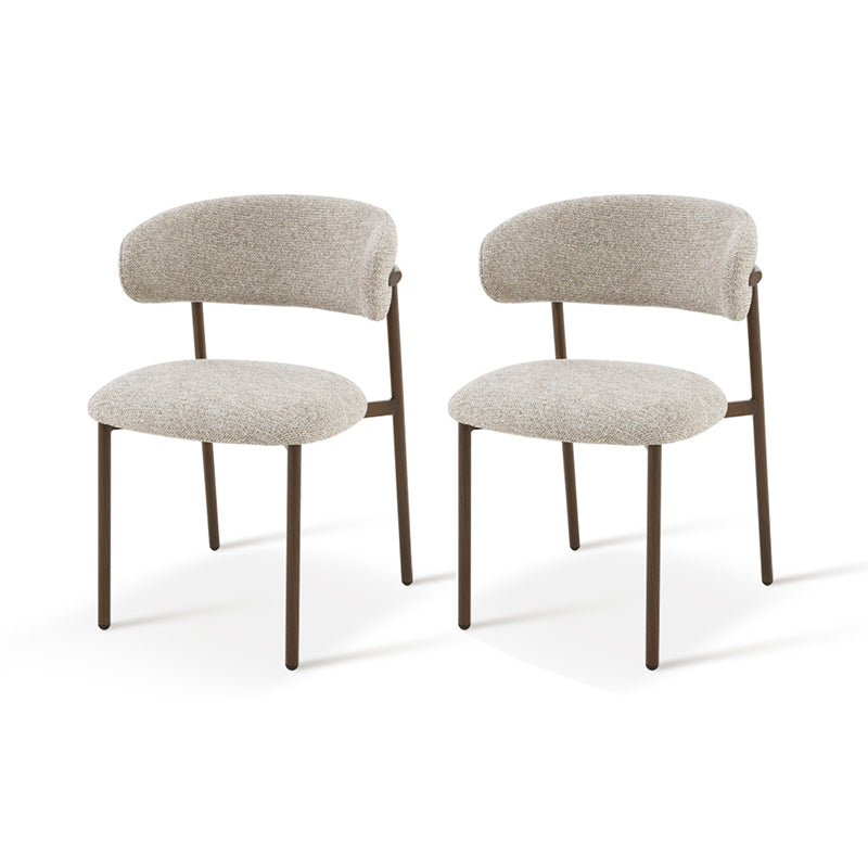 Zahra S Eetkamerstoel [Set van 2] [Linnen Stof] [⌀ 2,5 cm]