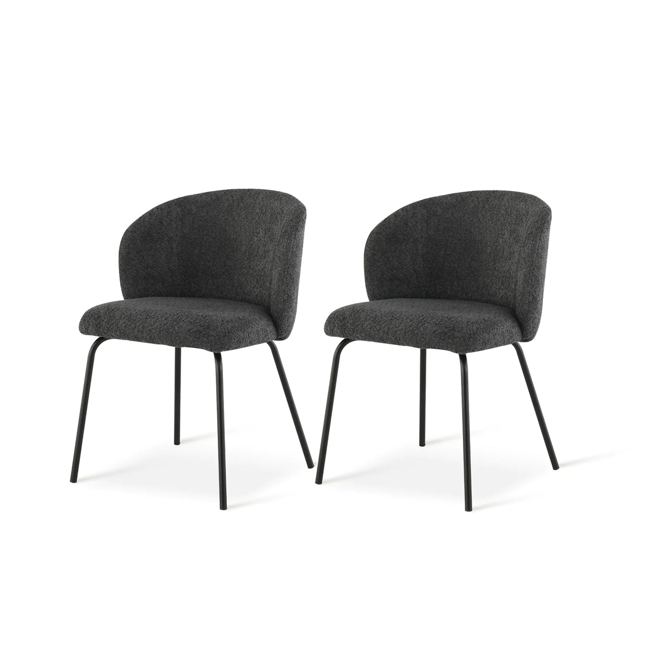 Yasin Eetkamerstoel [Set van 2] [Boucle Stof]