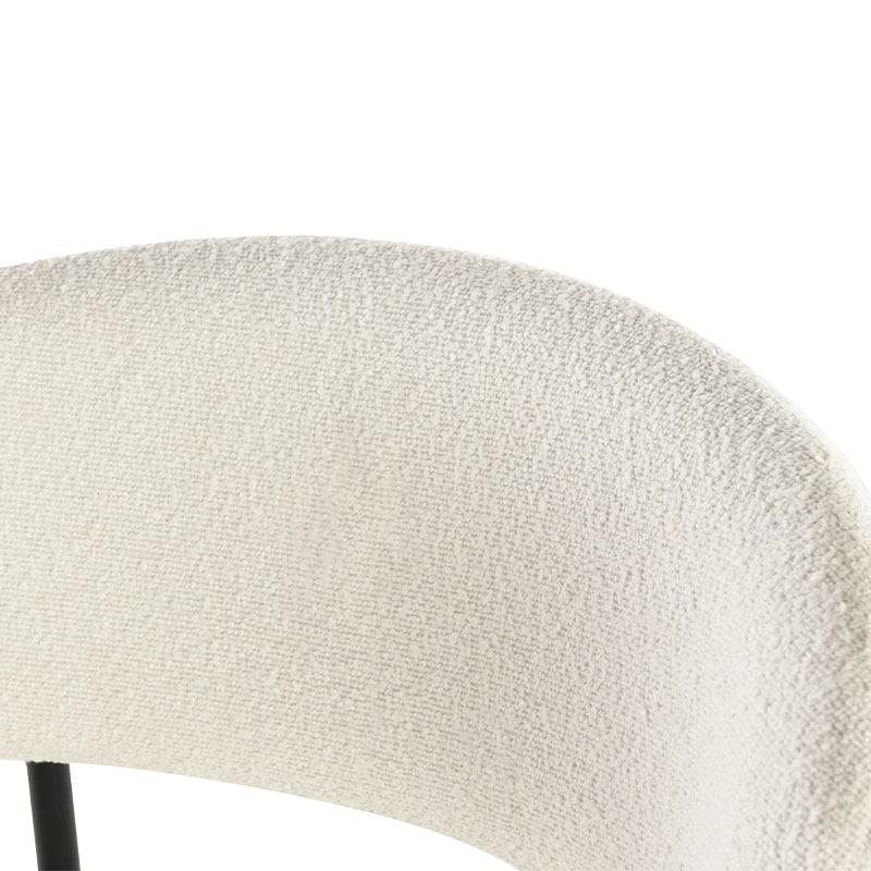 Barhocker Zahra [2er Set] [Weiß] [Boucle-Stoff] [65 cm] Ofcasafurniture DE