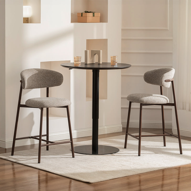 Zahra S barkruk [Set van 2] [Linnen stof] [65 cm] [⌀ 2,5 cm]