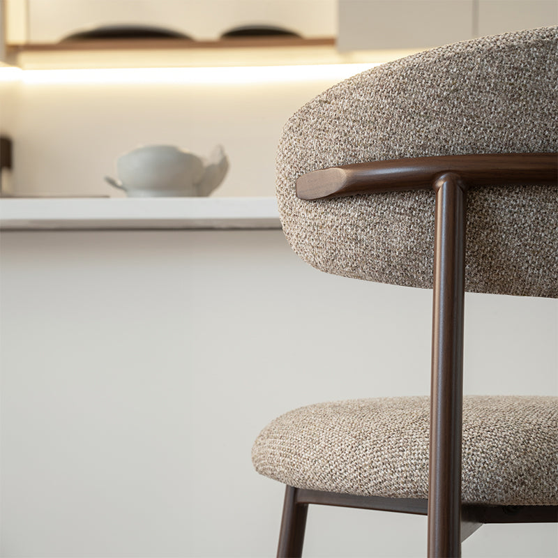 Zahra S barkruk [Set van 2] [Linnen stof] [65 cm] [⌀ 2,5 cm]