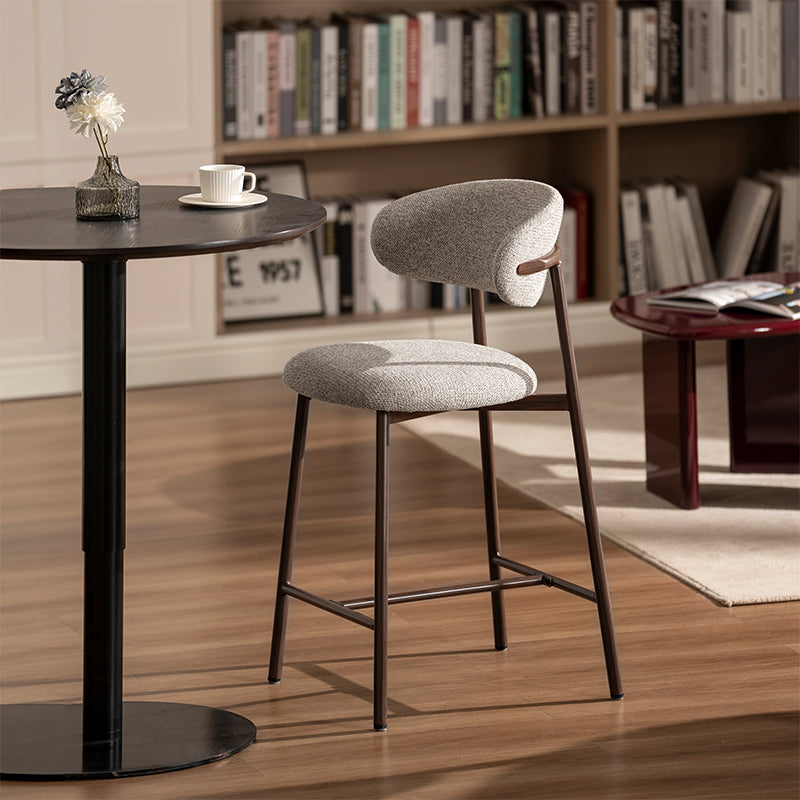 Zahra S barkruk [Set van 2] [Linnen stof] [65 cm] [⌀ 2,5 cm]