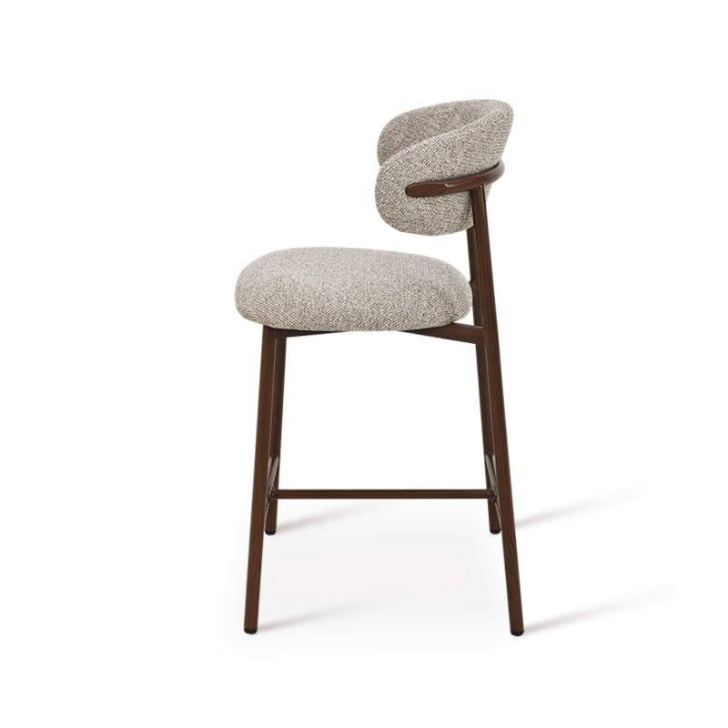 Zahra S barkruk [Set van 2] [Linnen stof] [65 cm] [⌀ 2,5 cm]