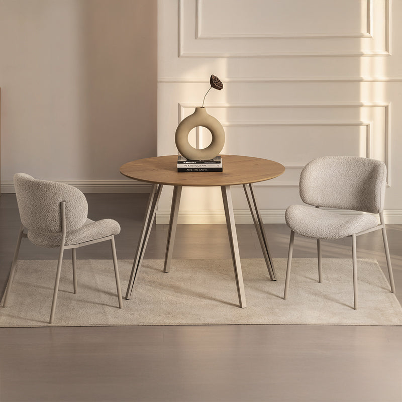 Hadley Eetkamerstoel [Set van 2] [Boucle Stof]