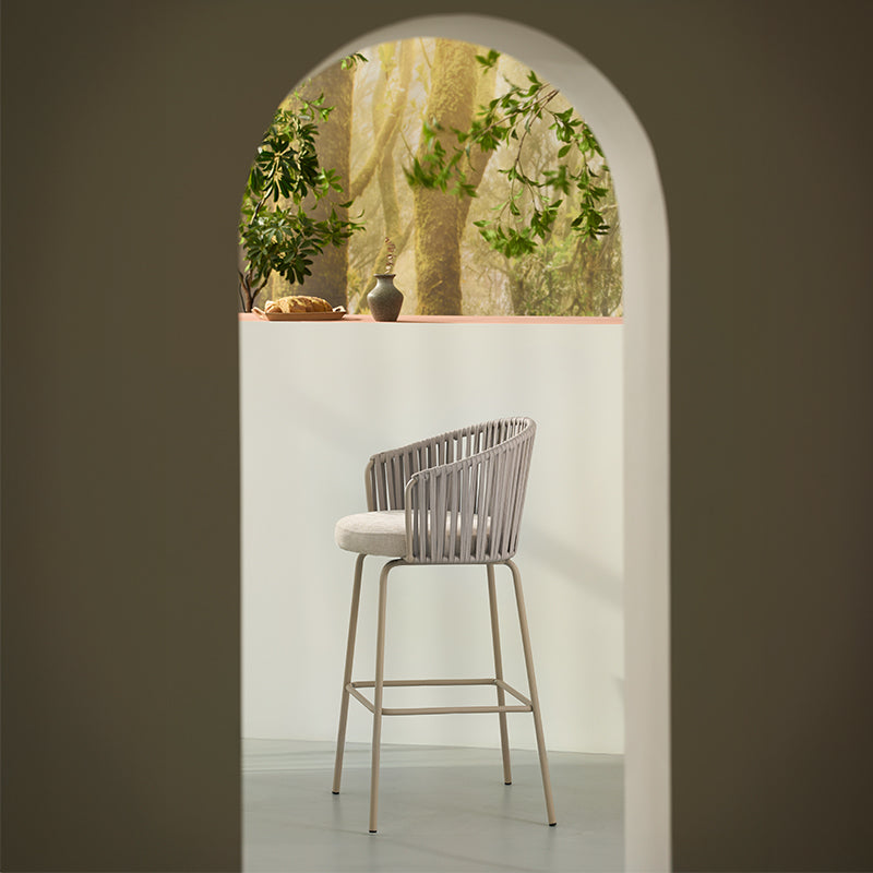 Louisa barkruk [Set van 2] [Linnen stof] [65 cm]