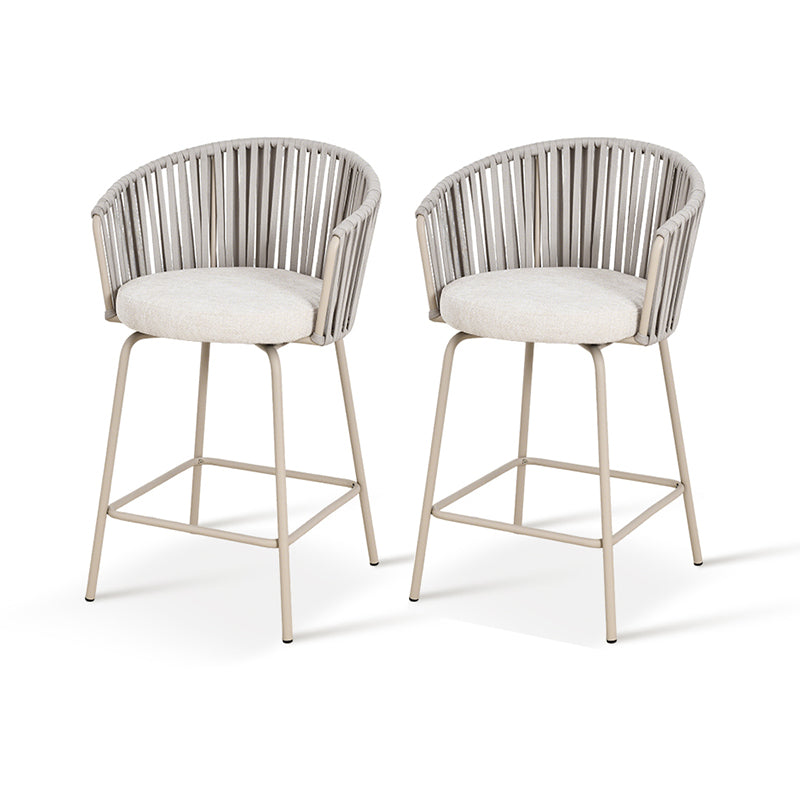 Louisa barkruk [Set van 2] [Linnen stof] [65 cm]