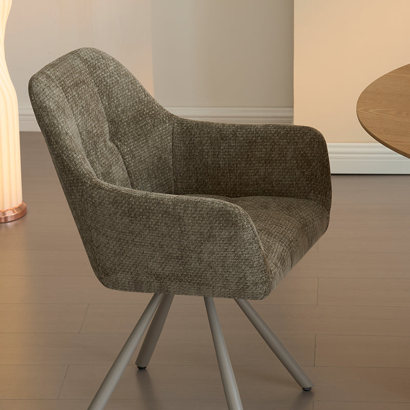 Armlehnenstuhl Elara [2er Set] [Chenille] [360-Grad-Drehteller] Ofcasafurniture DE