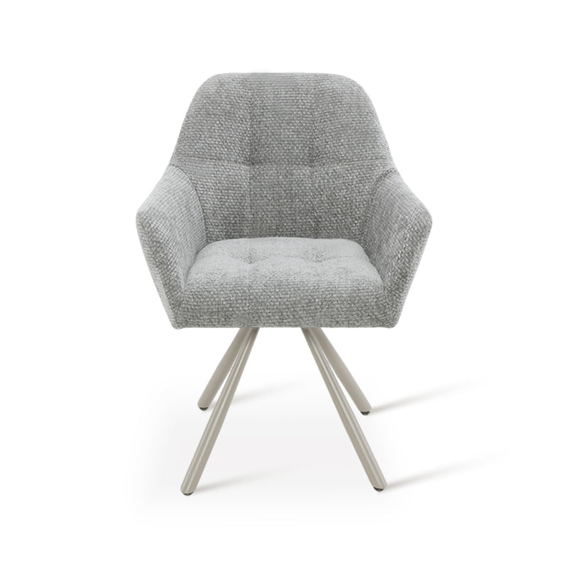 Armlehnenstuhl Elara [2er Set] [Chenille] [360-Grad-Drehteller] Ofcasafurniture DE