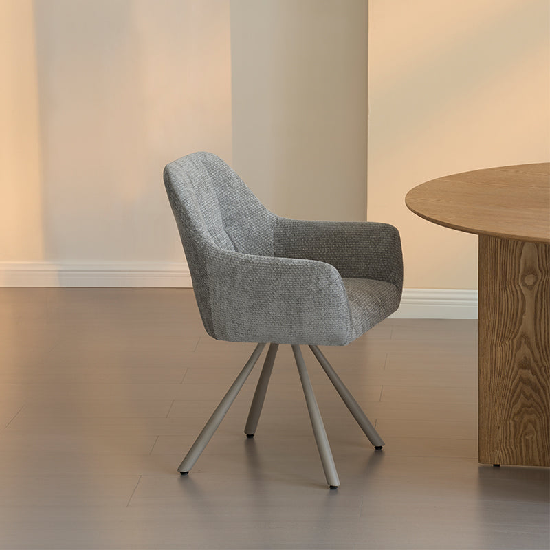 Armlehnenstuhl Elara [2er Set] [Chenille] [360-Grad-Drehteller] Ofcasafurniture DE