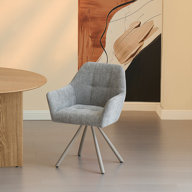 Armlehnenstuhl Elara [2er Set] [Chenille] [360-Grad-Drehteller] Ofcasafurniture DE