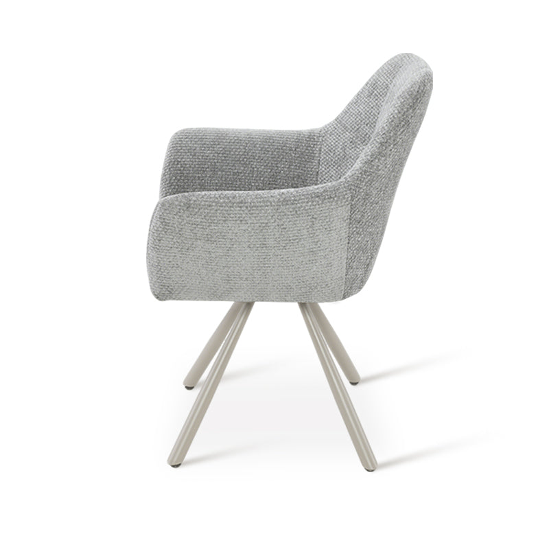 Armlehnenstuhl Elara [2er Set] [Chenille] [360-Grad-Drehteller] Ofcasafurniture DE