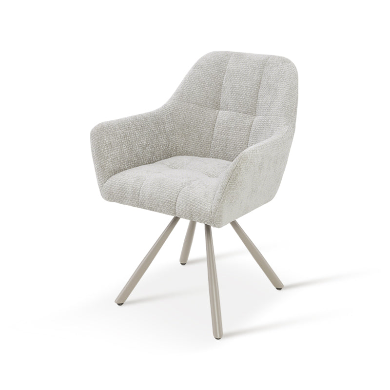 Armlehnenstuhl Elara [2er Set] [Chenille] [360-Grad-Drehteller] Ofcasafurniture DE