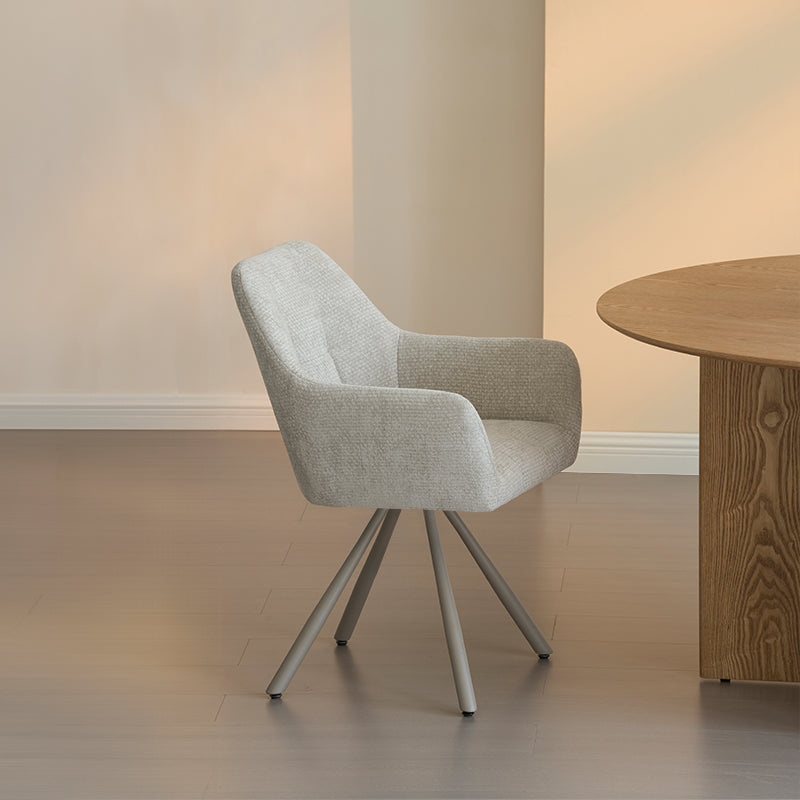 Armlehnenstuhl Elara [2er Set] [Chenille] [360-Grad-Drehteller] Ofcasafurniture DE