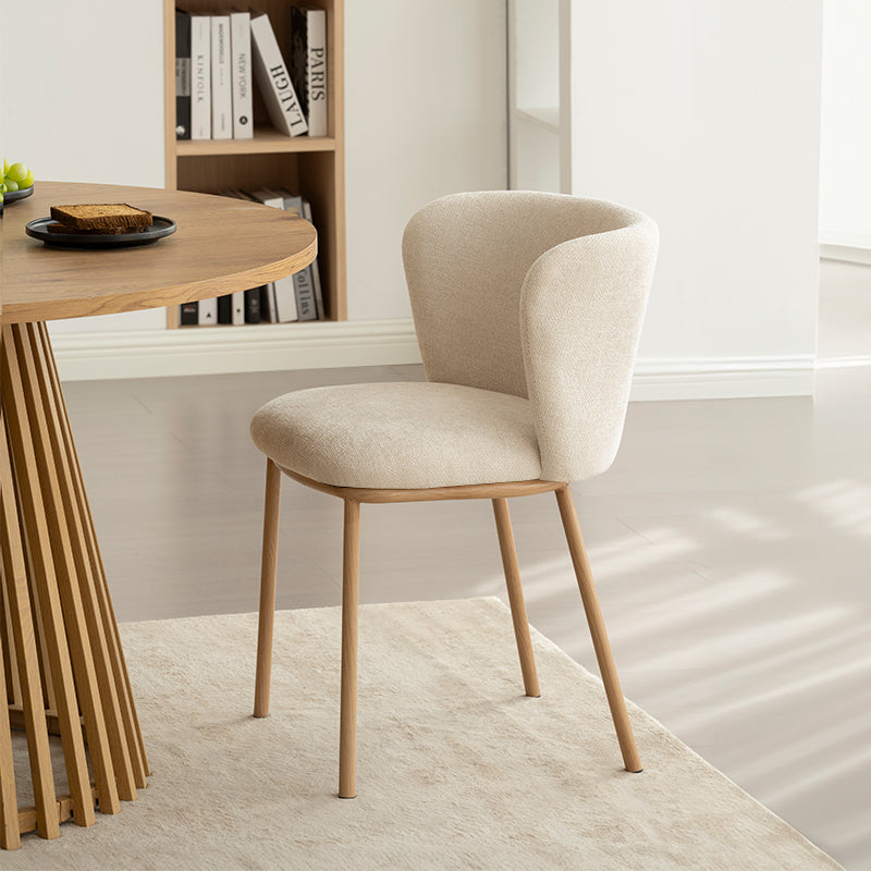 Karin Eetkamerstoel [Set van 2] [Bouclette & Linnen Stof]