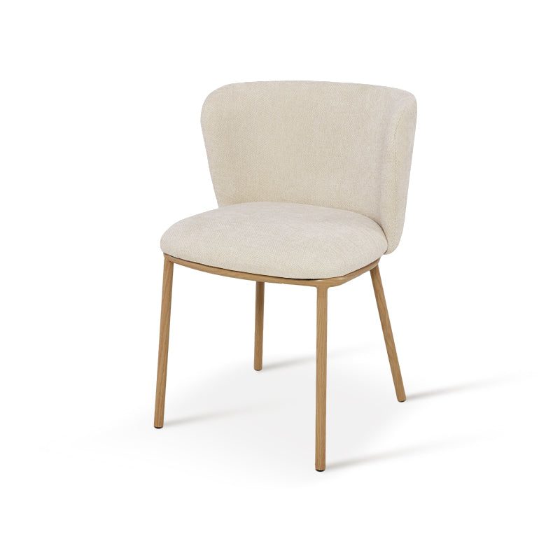 Karin Eetkamerstoel [Set van 2] [Bouclette & Linnen Stof]