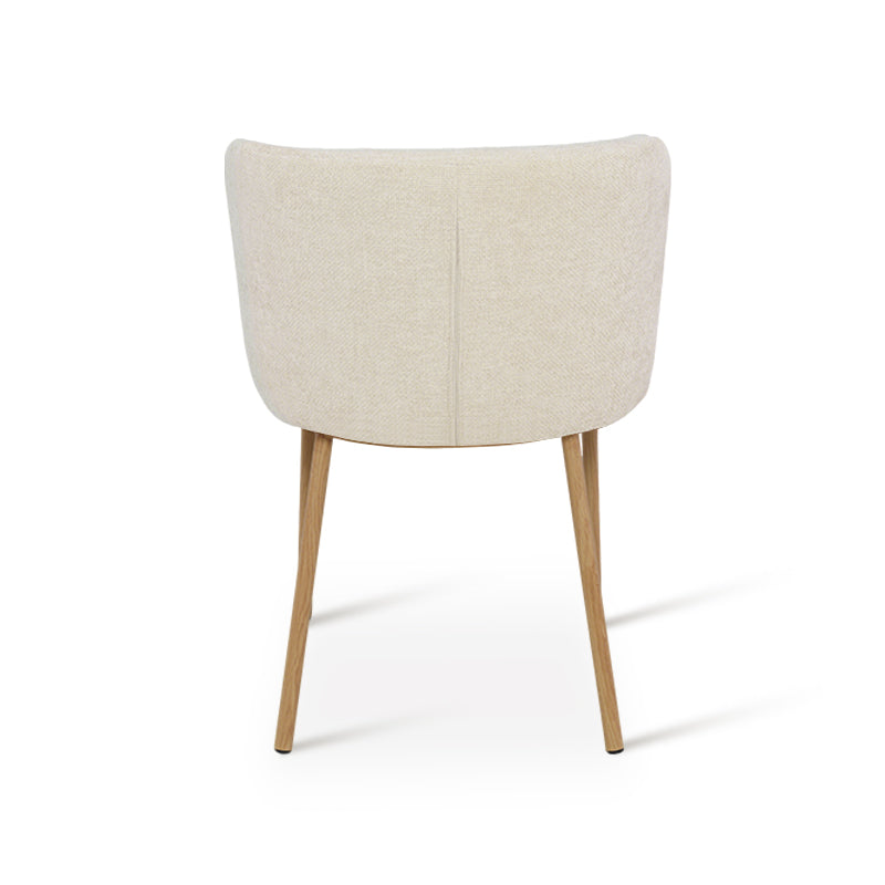 Karin Eetkamerstoel [Set van 2] [Bouclette & Linnen Stof]