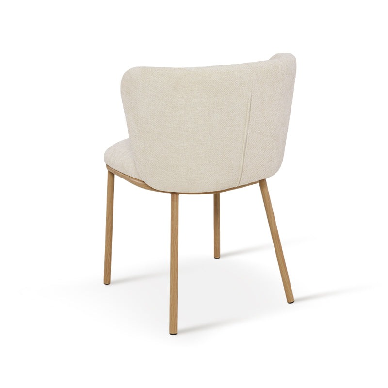 Karin Eetkamerstoel [Set van 2] [Bouclette & Linnen Stof]