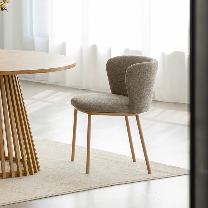 Karin Eetkamerstoel [Set van 2] [Bouclette & Linnen Stof]