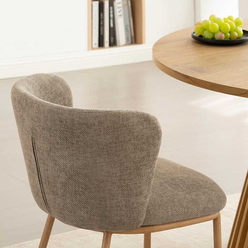 Karin Eetkamerstoel [Set van 2] [Bouclette & Linnen Stof]