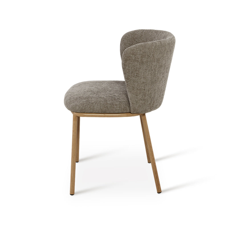 Karin Eetkamerstoel [Set van 2] [Bouclette & Linnen Stof]