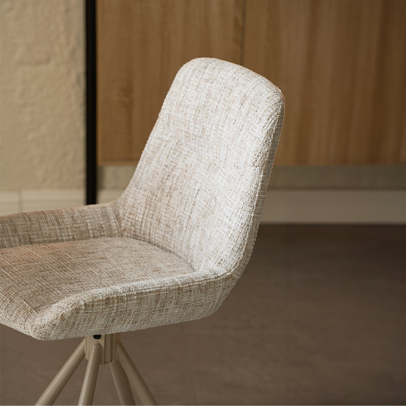 Farah Barkruk [Set van 2] [Linnen Stof] [67 cm] [Automatische Terugkeer] [180° Draaibaar]