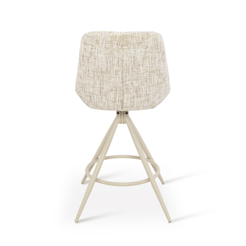 Farah Barkruk [Set van 2] [Linnen look stof] [67 cm] [Automatische Terugkeer] [180° Draaibaar]