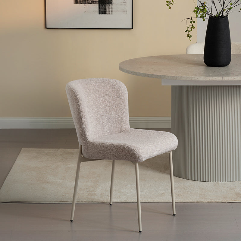 Joslyn Eetkamerstoel [Set van 2] [Bouclette Stof]