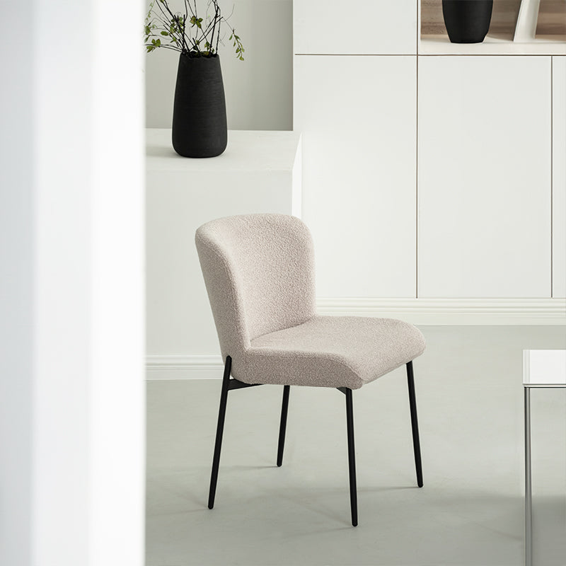 Joslyn Eetkamerstoel [Set van 2] [Bouclette Stof]