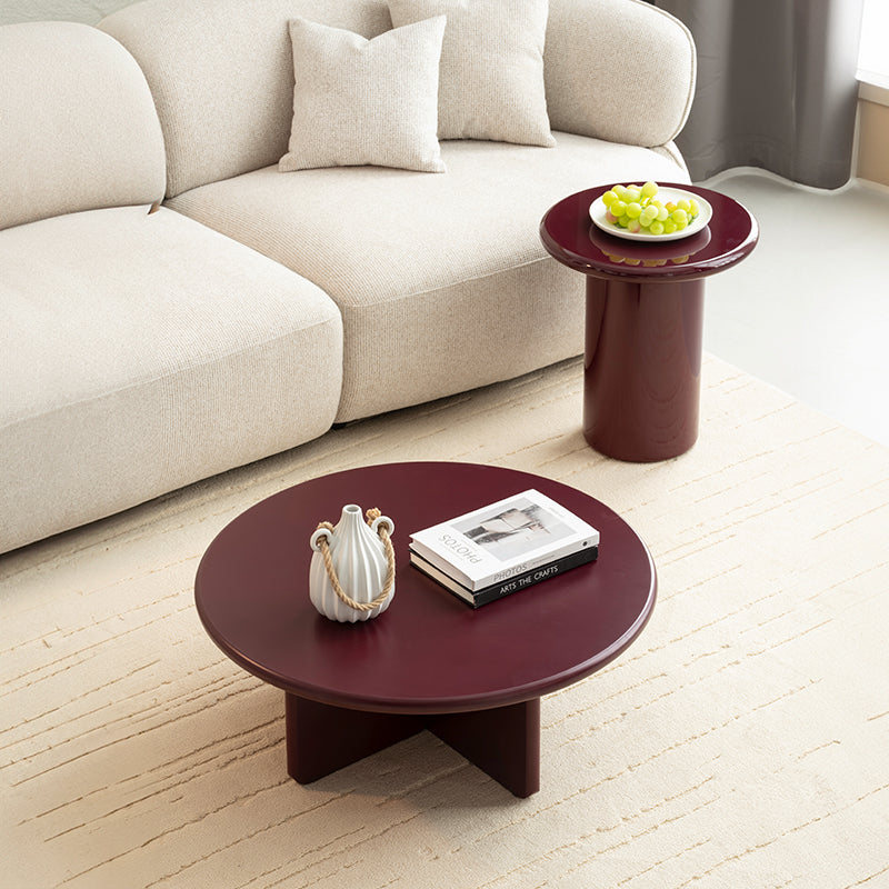 Orin Ronde Salontafel [Paars Rood] [45 cm]