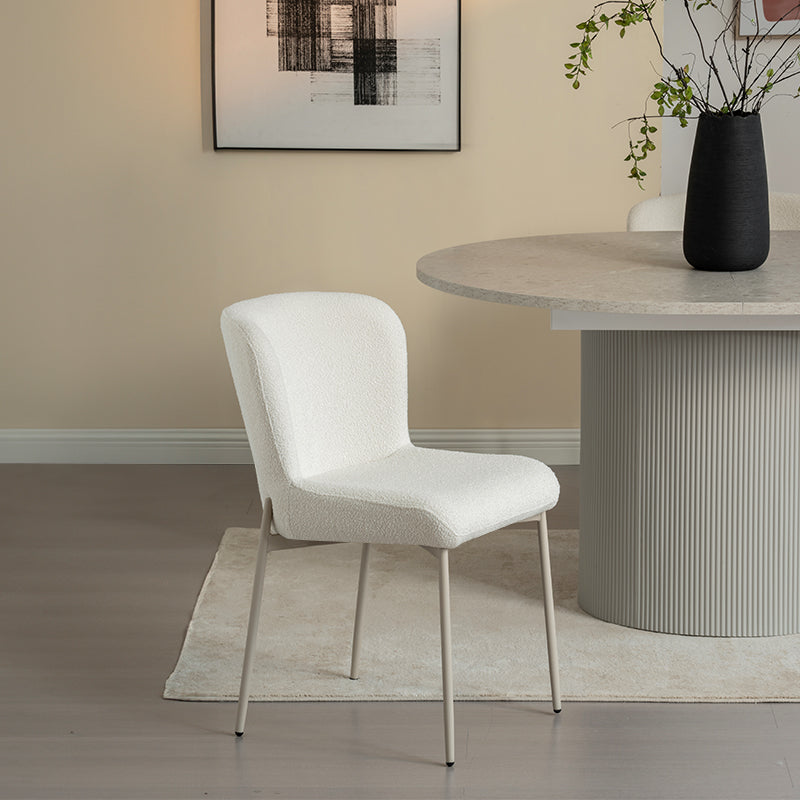 Joslyn Eetkamerstoel [Set van 2] [Bouclette Stof]