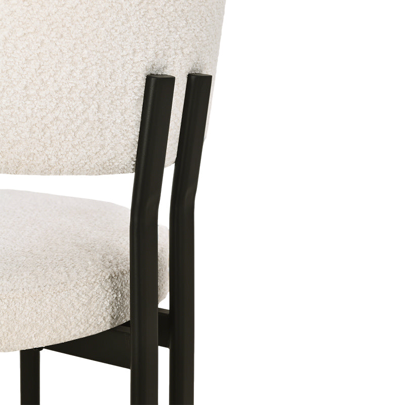 Gemma Ronde Eettafel en 4 Mabel Eetkamerstoelen [Eetkamerset]
