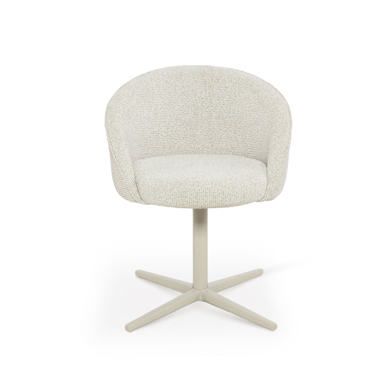 Paislee 360° Draaibare Eetkamerstoel [Set van 2] [Linnen Stof]