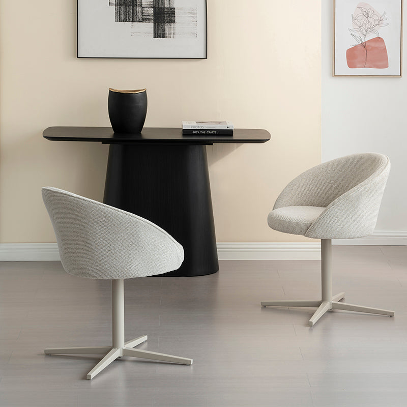 Paislee 360° Draaibare Eetkamerstoel [Set van 2] [Linnen Stof]