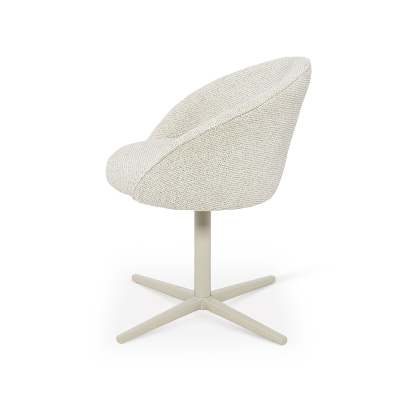 Paislee 360° Draaibare Eetkamerstoel [Set van 2] [Linnen Stof]