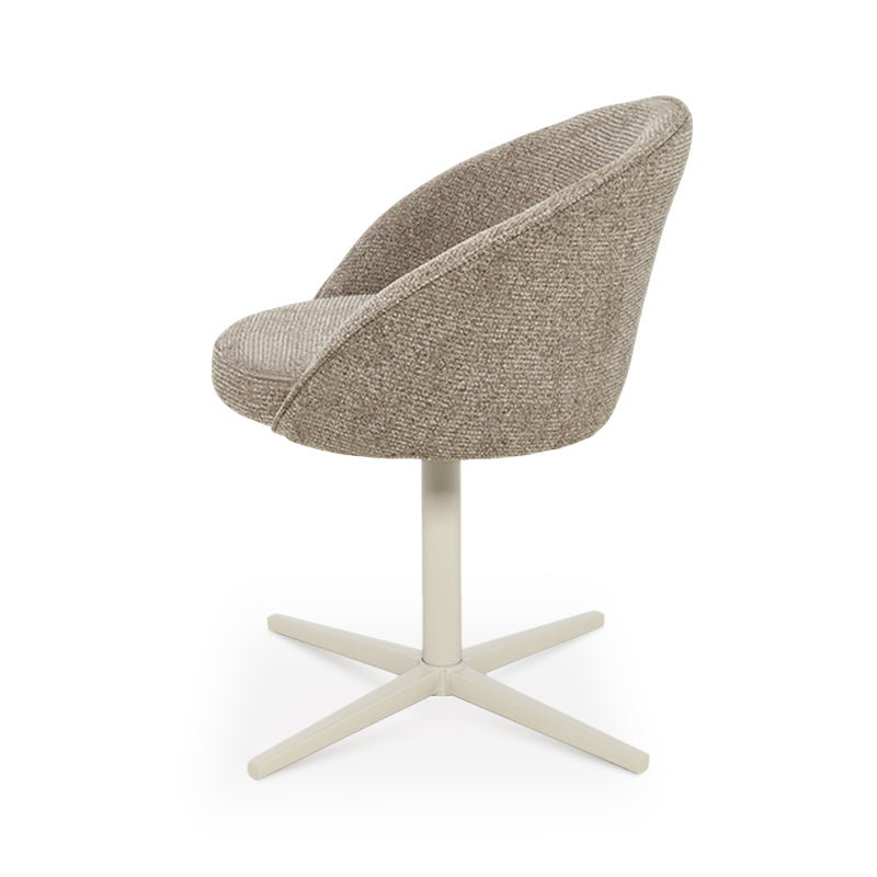 Paislee 360° Draaibare Eetkamerstoel [Set van 2] [Linnen Stof]