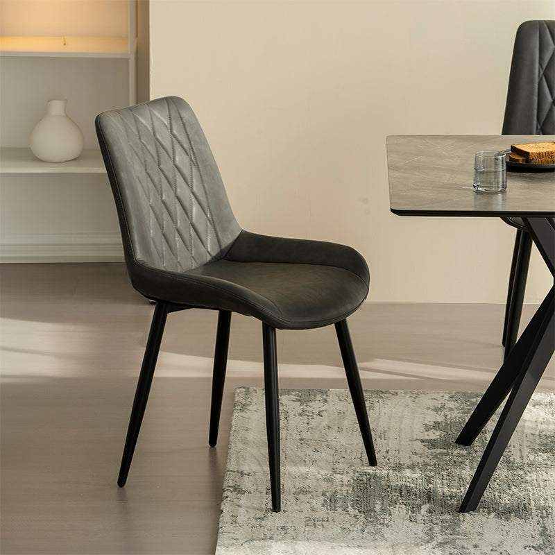 Laila Rechthoekige Eettafel en 6 Jarvis Eetkamerstoelen [Eetkamerset]