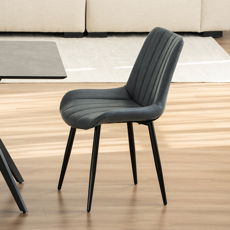 Laila Rechthoekige Eettafel en 6 Jarvis Eetkamerstoelen [Eetkamerset]