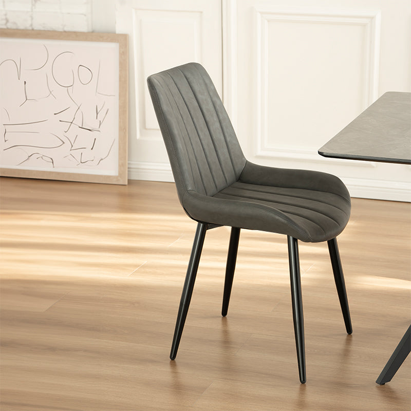 Laila Rechthoekige Eettafel en 6 Jarvis Eetkamerstoelen [Eetkamerset]