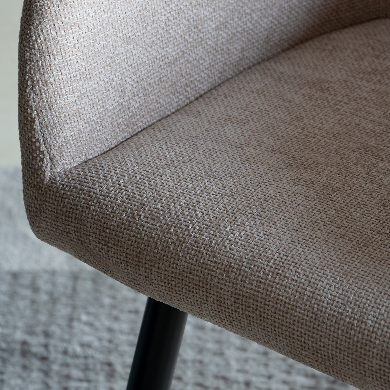 Armlehnenstuhl Kaya [2er Set] [Leinen Stoff] Ofcasafurniture DE