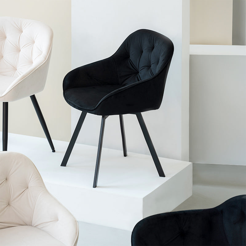 Keaton Eetkamerstoel [Set van 2] [Fluweel]