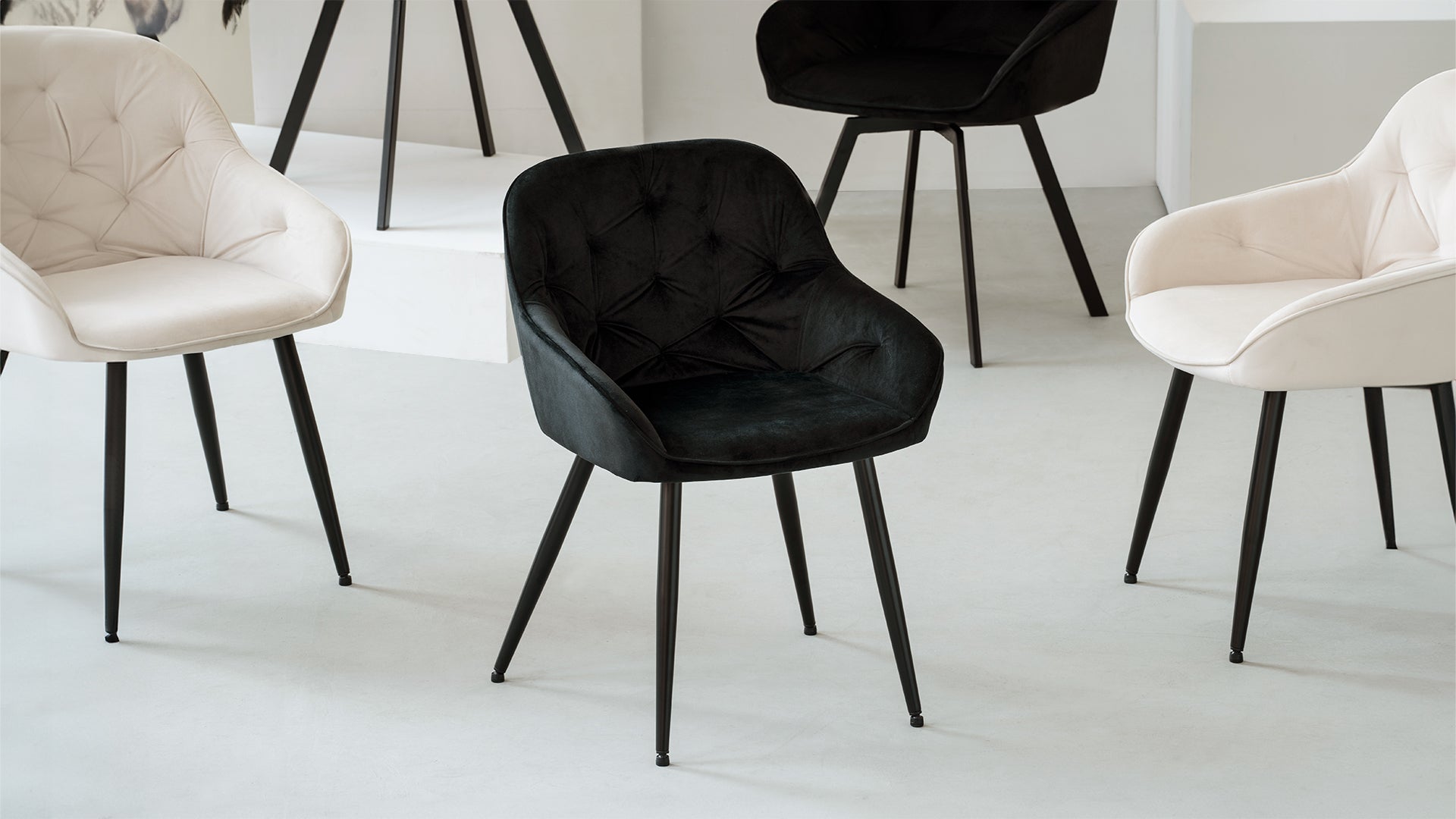 Keaton Eetkamerstoel [Set van 2] [Fluweel]