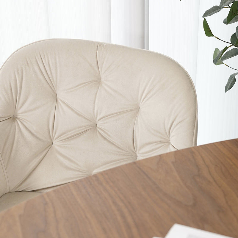 Keaton 360° Draaibare Eetkamerstoel met Dikke Bekleding van Fluweel [Set van 2] [Fluweel]