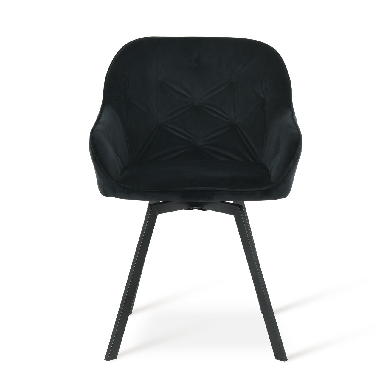 Keaton 360° Draaibare Eetkamerstoel met Dikke Bekleding van Fluweel [Set van 2] [Fluweel]