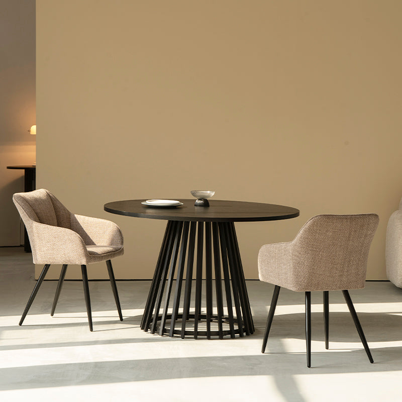 Ronde Eettafel Verónica en 4 Sienna Garden Eetkamerstoel [Eetkamerset]